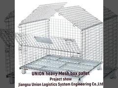 Steel Wire Mesh Cages Storage Folding For Automotive Parts Transport